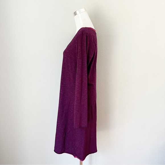 Horny Toad Purple 2-Layer Stretch Jersey Knit Tencell/Organic Cotton Dress Large - Picture 3 of 6